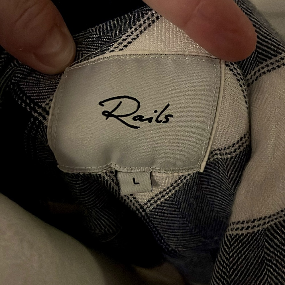 Euc Rails Navy And White Rails Long-Sleeve Button… - image 7